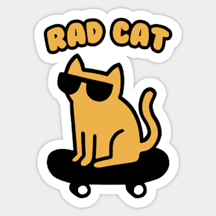 Rad Cat Cool Sticker